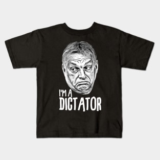 Orban Viktor Dictator Face White Kids T-Shirt